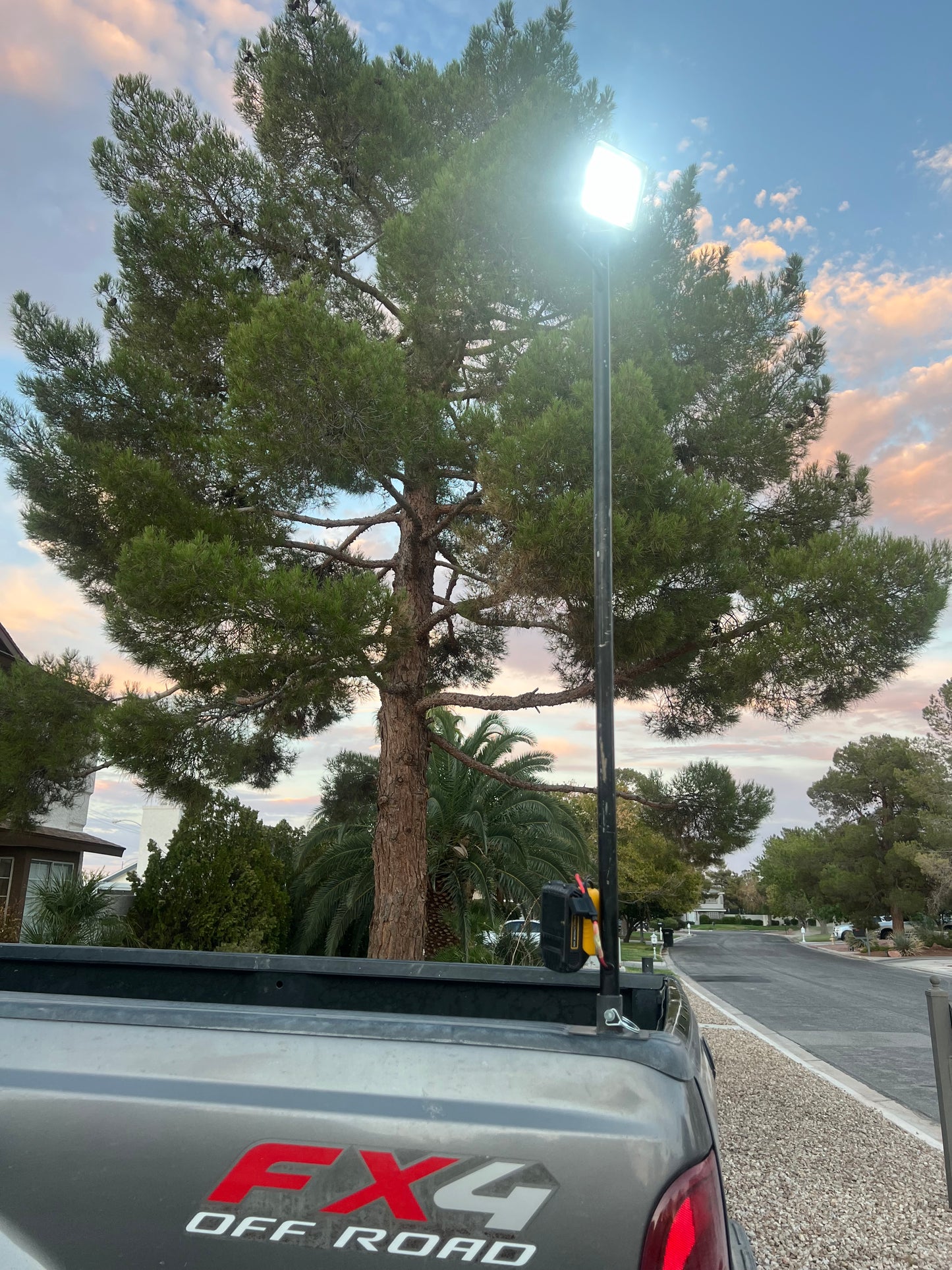 Pit lights Dewalt powered